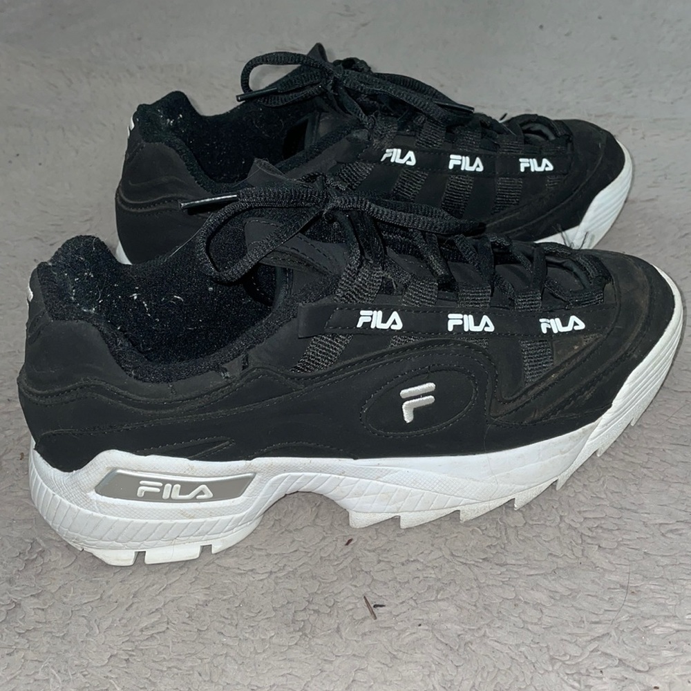 Black Fila Disruptors